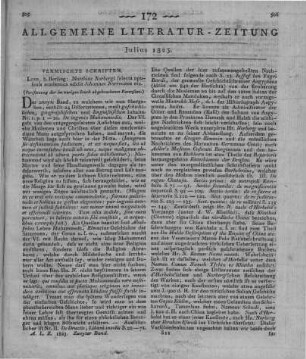 Norberg, M: Selecta opuscula academica. P. 1-3. Ed. v. J. Normann. Lund: Berling 1817-19 (Fortsetzung der im vorigen Stück abgebrochenen Rezension)