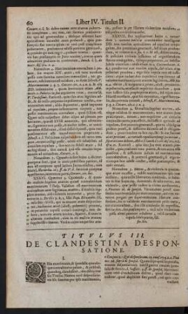 Titulus III. De Clandestina Desponsatione