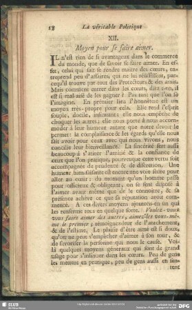 XII. Moyen pour se faire aimer
