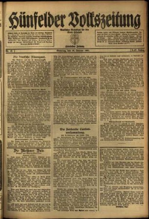 Ausgabe vom Dienstag, den 18. Januar 1921.