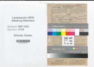 Entnazifizierung Gustav Schnick , geb. 30.04.1891 (Polizist)