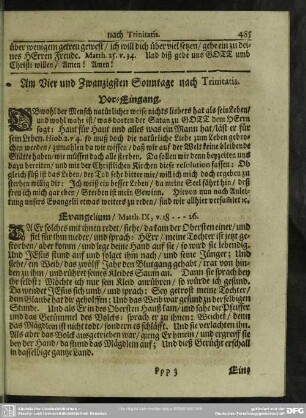 Am Vier und Zwanzigsten Sonntage nach Trinitatis