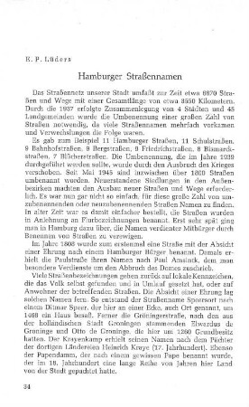 Hamburger Straßennamen