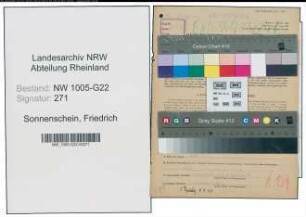 Entnazifizierung Friedrich Sonnenschein , geb. 19.12.1907 (Metzger)