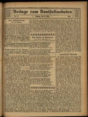 Zweite Ausgabe vom Sonntag, den 28. März 1926.