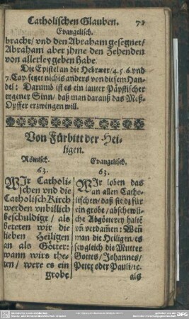 Von Fürbitt der Heiligen