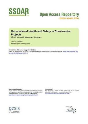 Occupational Health and Safety in Construction Projects