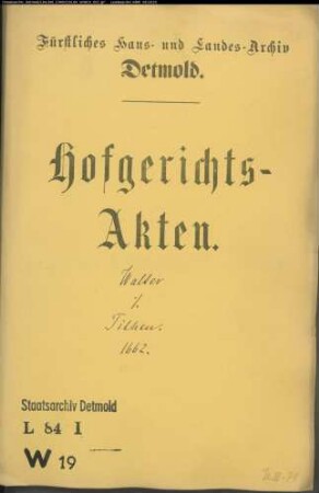 Walter, Johanns Erben gegen Franz Tilhen - Schuldforderung