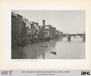 Firenze - Veduta dell'Arno col ponte S. Trinita