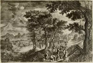 Landschaft mit Staffage aus dem Neuen Testament