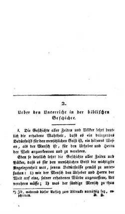 Ueber den Unterricht in der biblischen Geschichte