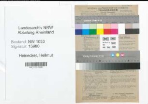 Entnazifizierung Hellmut Heinecker , geb. 14.12.1903 (Polizeibeamter)