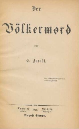 Der Völkermord
