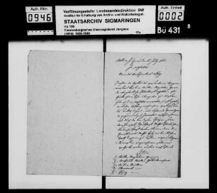 Inventar über das Vermögen der Witwe des Wagnermeisters Christian Müller, Magdalena geb. Grom, in Jungnau
