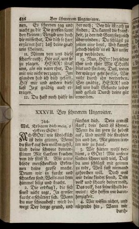 XXXVII. Bey schweren Ungewitter. - XLII. Vom Haus- und Ehestande.