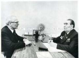 Treffen zwischen Leonid Breshnew und Erich Honecker in Moskau