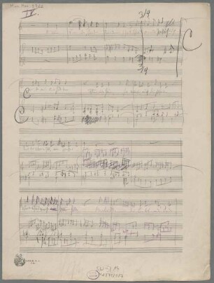 5 Lieder, V, pf, op. 26/4, Sketches - BSB Mus.ms. 9722 : Trauerstille