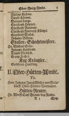 II. Ober-Hütten-Ambt