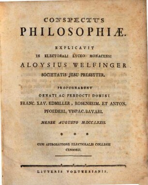 Conspectus Philosophiae