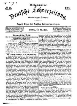 Stenographischer Bericht über die Verhandlungen der Deutschen Lehrerversammlung zu Hamburg, Pfingsten 1896 : Fortsetzung
