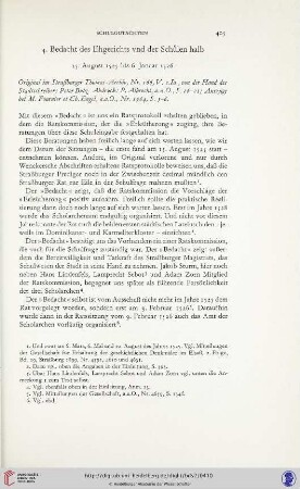 Bedacht des Ehgerichts vnd der schulen halb