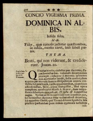 Concio Vigesima Prima. Dominica In Albis.