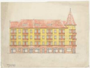 Wohnhausbebauung Adamstraße/Földerichstraße, Berlin-Spandau: Ansicht Fassade 1:100