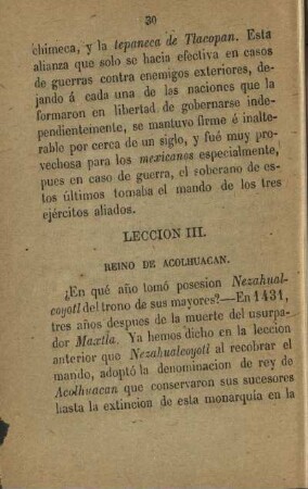 Leccion III. Reino de Acolhuacan