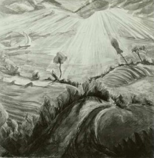 Frühling / Landschaft mit Sonne