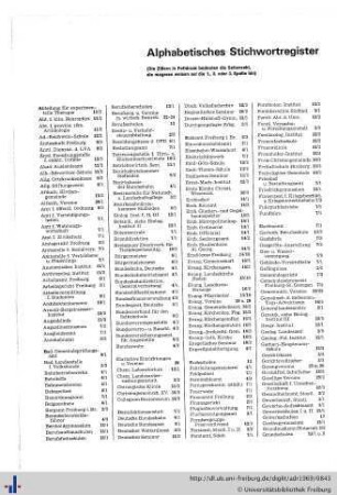Alphabetisches Stichwortregister.