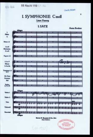 I. Symphonie C moll : Linzer Fassung