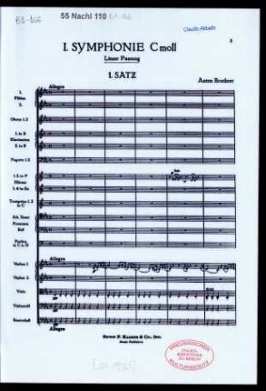 I. Symphonie C moll : Linzer Fassung