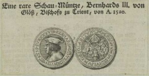 Bildnis des Bernhard III. von Gloeß, Bischof zu Trient