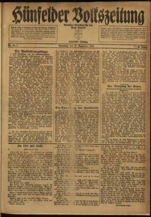 Ausgabe vom Samstag, den 27. Dezember 1919.