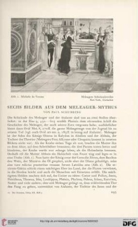 20: Sechs Bilder aus dem Meleager-Mythus