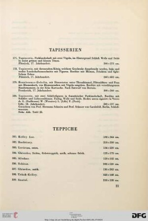 Tapisserien (Nr. 177-180)