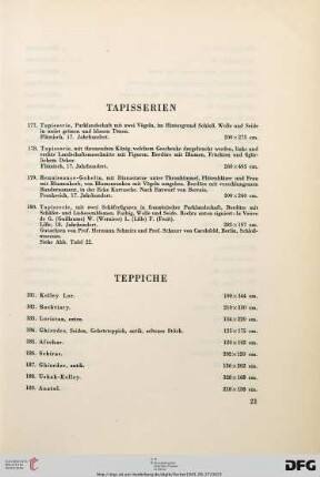 Tapisserien (Nr. 177-180)