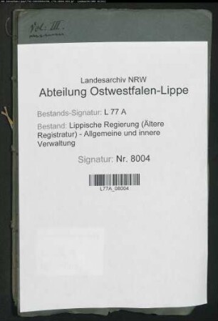 Feuerpolizei im Amt Varenholz, Vogtei Langenholzhausen, Bd. 3