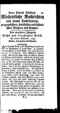 Sechs und dreyßigstes Stück