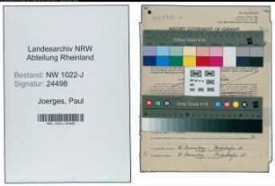 Entnazifizierung Paul Joerges , geb. 30.04.1901 (Arbeiter)