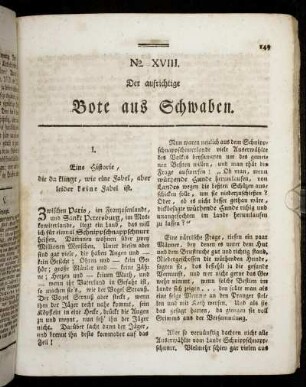 No. XVIII. [Den 28ten Oktober 1799.]