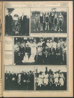 La fiesta del Club Náutico San Isidro en honor de la nadadora argentina Lilian G. Harrison [Fotografías]