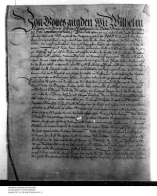 Vertrag zwischen den Landgrafen-Brüdern Wilhelm IV. von Hessen-Kassel, Ludwig IV. von Hessen-Marburg und Georg I. von Hessen-Darmstadt über die Te...