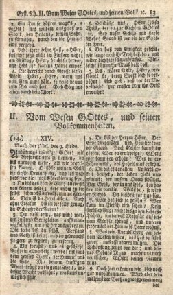 II. Vom Wesen Gottes und seinen Vollkommenheiten.