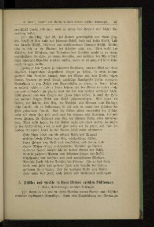 5. Schiller und Goethe in ihren kleinen epischen Dichtungen.