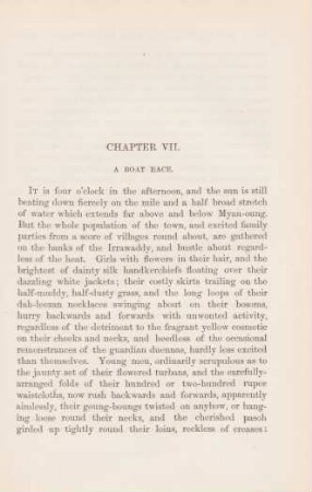Chapter VII. A boat race