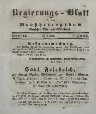 Nr. 11 : 24. Juli 1844