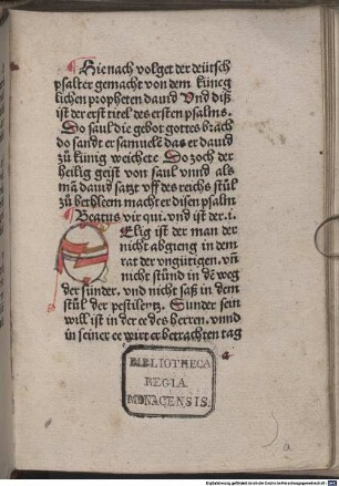 Teutsch Psalter : Mit lat. und dt. Tituli psalmorum. Im Anhang dt. Cantica, Tedeum und Symbolum Athanasianum