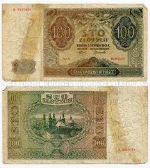 Generalgouvernement Polen, 100 Zlotych