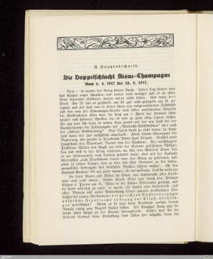 II. Hauptabschnitt: Die Doppelschlacht Aisne-Champagne